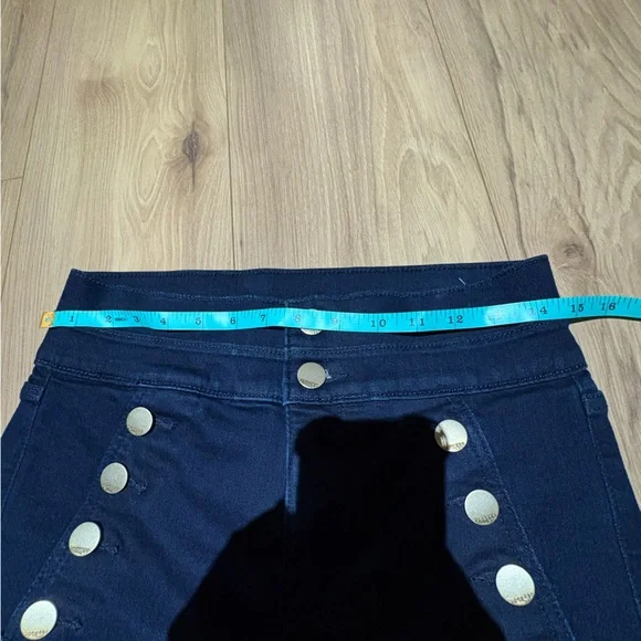 Express Navy Bell Flare Super High Rise size 6 - Picture 5 of 7